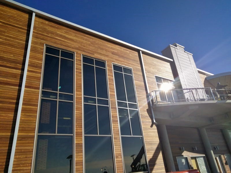 Ipe Rain Screen Siding Graces Amazing Boathouse Design